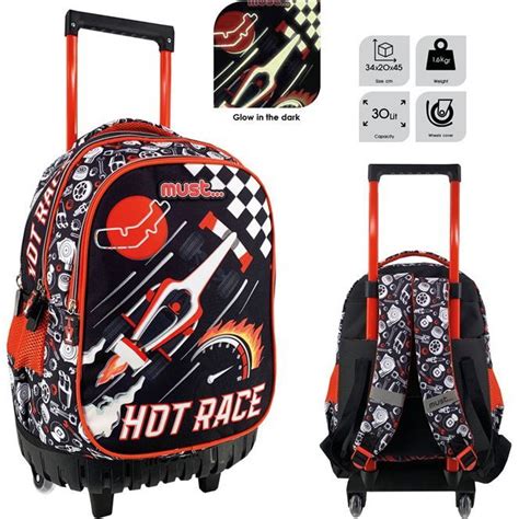 Trolley Escolar Hot Race de Must cm Brinquedos e Artigos de Criança Patrulha Pata Store