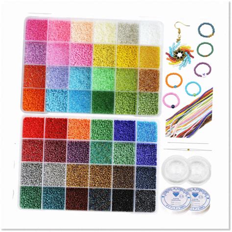 Premium Seed Beads Jewelry Making Kit 48 Vibrant Colors 38000pcs Glass Beads Ebay