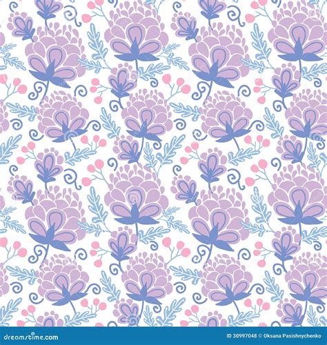 Soft Purple Flowers Seamless Pattern Background Royalty Free Stock