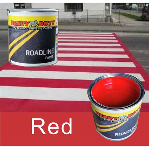 Red 1l Roadline Paint Road Marking Paints Single Pack Chlorinated