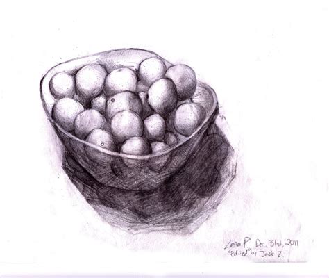 Fruit Bowl Sketch at PaintingValley.com | Explore collection of Fruit ...