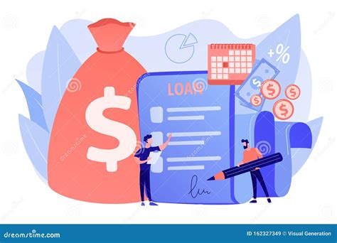 Loan Disbursement Concept Vector Illustration Stock Vector