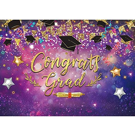 Maijoeyy Graduation Backdrop Class Of 2021 Purple Black Gold Glitter Graduation Backdrops For