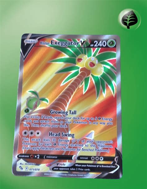 Alohan Exeggutor V Pokemon Go 071 078 TCG Coleccionistas