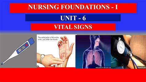 Nursing Foundations I Unit 4 Vital Signs For Bsc Nursing 1st