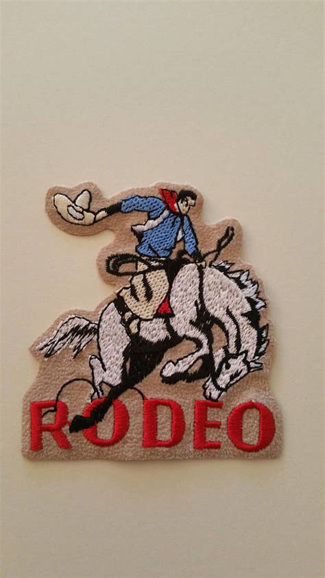 Rodeo Iron On Or Sew On Patch Western Applique Rodeo Applique Etsy In