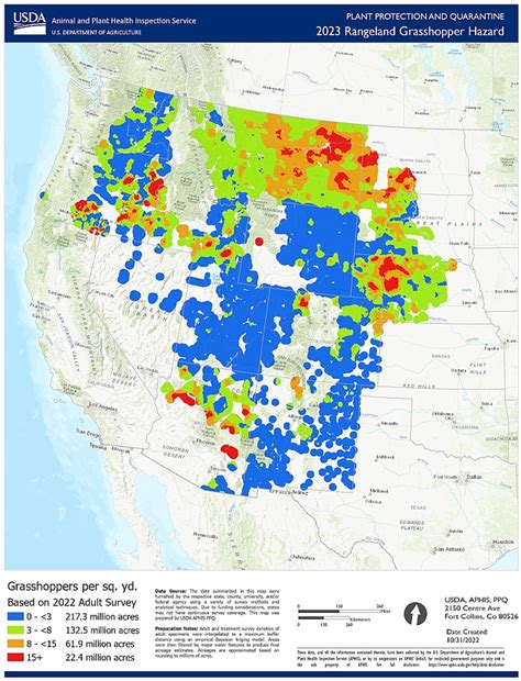 Outbreak Info Grasshopper Forecast 2023 Usda Ars