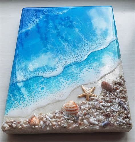 Resin Beach Art D Resin Painting Ocean Epoxy Art Resin Art Etsy