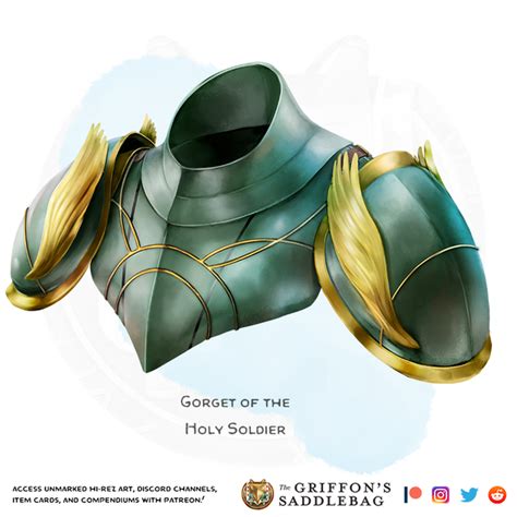 The Griffons Saddlebag Gorget Of The Holy Soldier Wondrous Item