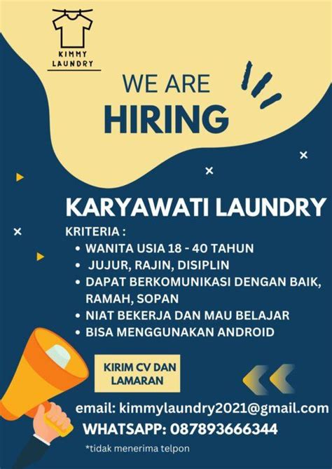 Lowongan Kerja Karyawati Di Kimmy Laundry Lokerjogja Id