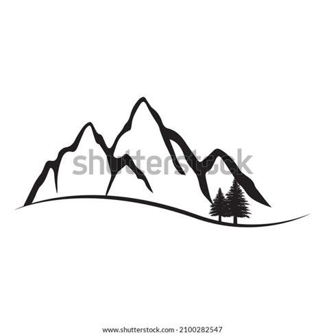 Mountain Snow Vector Logo Design Stock Vector (Royalty Free) 2100282547 ...