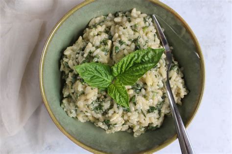 Deconstructed Basil Pesto Risotto • The Candid Cooks