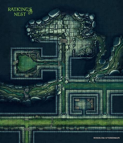 [oc][art] What An Incredible Smell You Ve Discovered A Sewer Battle Map 30x35 R Dnd