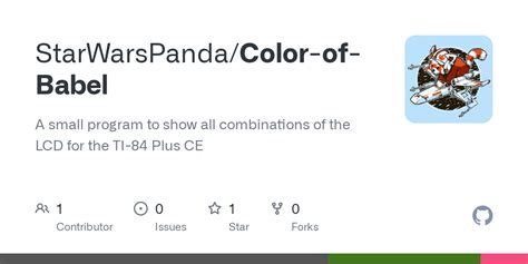 Github Starwarspandacolor Of Babel A Small Program To Show All