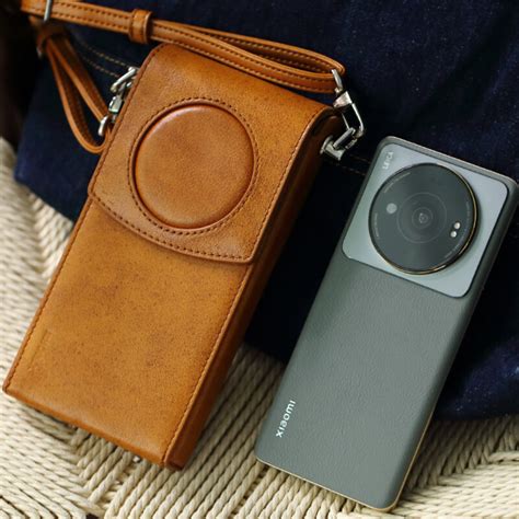 Luxury Genuine Leather Shoulder Strap Bag Case For Xiaomi 12S Ultra