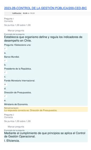 Examen supervisado 2023 4B CONTROL DE LA GESTIÓN PÚBLICA 400 CED BIC