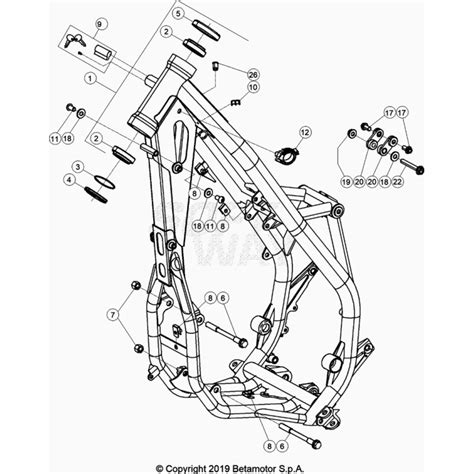 CHASSIS BETA 250 XTRAINER 2023 avec microfiches et vues éclatées