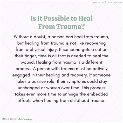 10 Tips On Healing From Trauma