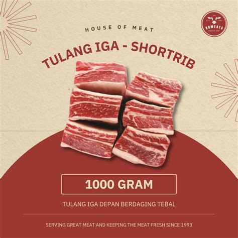 Jual Tulang Iga Sapi Short Ribs Lokal Import Frozen Premium 1000 Gram 1