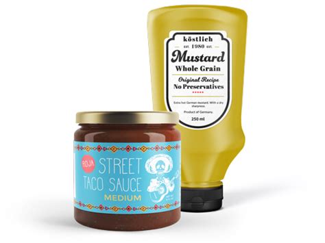 Custom Condiment & Sauce Labels - Instant Quote | Consolidated Label®