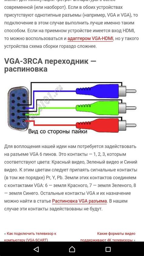 Как сделать переходник vga тюльпан