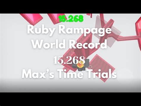 Maxstimetrial Ruby Rampage Wr First Sub Youtube