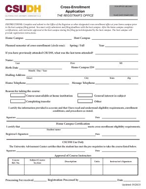 Fillable Online Application Fillable Form Csudh Edu Fax Email Print