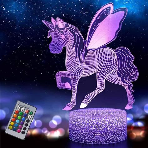 Veilleuse Licorne D Pour Enfants Fille Lampe Led Usb Veilleuse