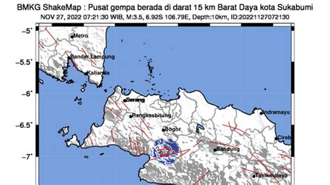 Foto Gempa Dangkal Magnitudo 3 5 Guncang Sukabumi Pagi Ini