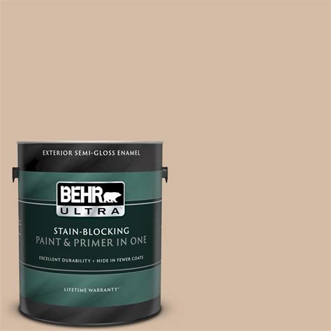 Behr Ultra 1 Gal 290e 3 Classic Taupe Semi Gloss Enamel Exterior