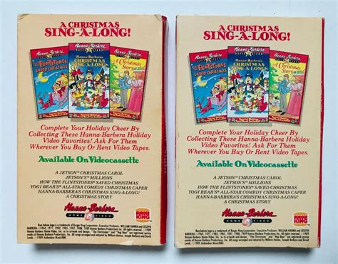 Hanna Barbera Burger King Christmas Sing A Long Set Poster X