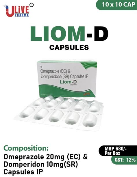 LIOM D Omeprazole 20 Mg Domperidone 10 Mg Capsule 10 10 Non