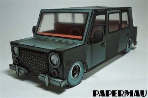 Papermau The Black Limo Paper Model By Papermau Download Now Modelos De Papel Modelo De