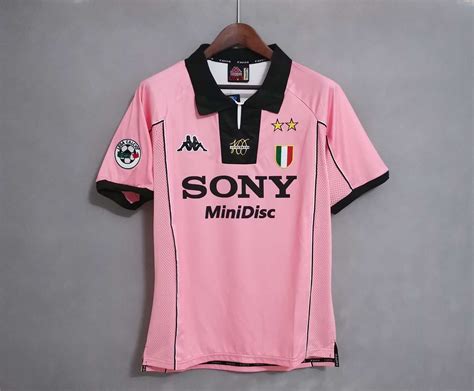 Juventus 1997 98 Zidane 21 Retro Jersey Away Shirt Pink Etsy