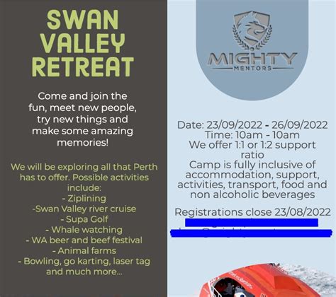 Mighty Mentors September Man Retreat Vip Auslan