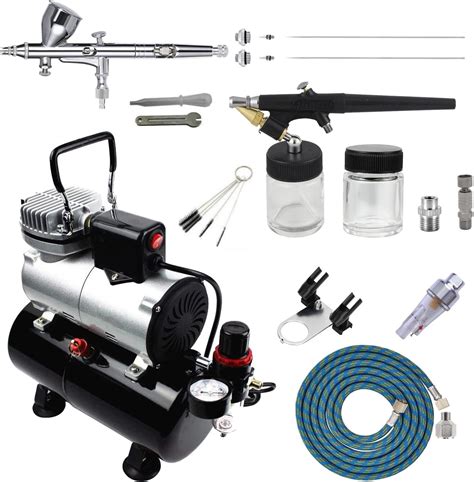 Hubest Complete Professional Airbrush Compressor Kit Multi Purpose Airbrushing System With 2