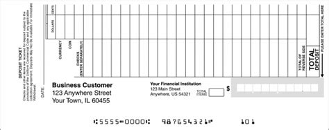 Loose Business Deposit Slips Style 1