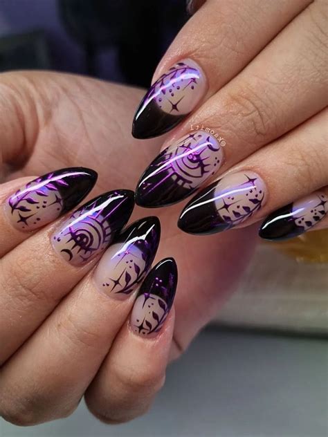 Creepy Halloween Nail Designs Goth Nails Gothic Nails Witchy Nails