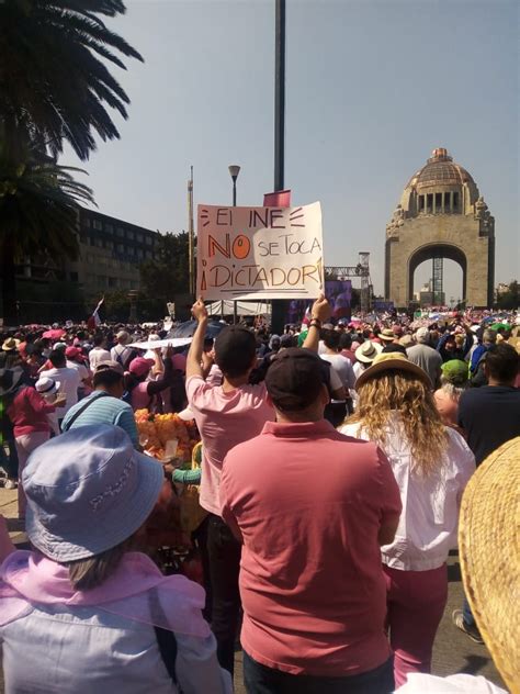 Marcha INE Calculan Alrededor De 12 Mil Asistentes En CDMX DATANOTICIAS