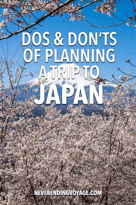 The Words Dos And Donts Of Planning Attrip To Japan In Front Of