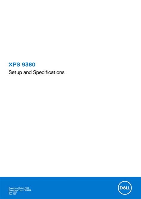 DELL XPS 9380 SETUP AND SPECIFICATIONS Pdf Download | ManualsLib