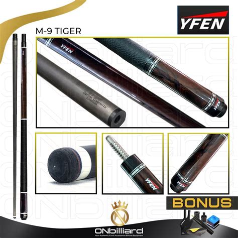 Jual Stick Billiard Carbon Yfen Cue Leather Grip Stik Play M5 M9 M5