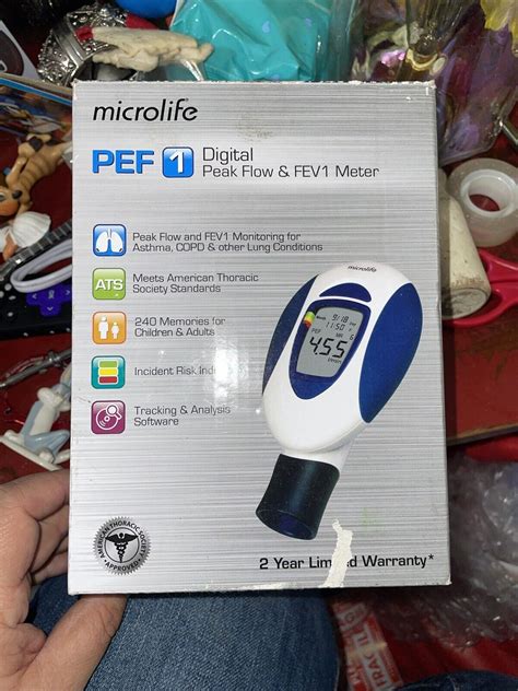 Microlife Pef 1 Digital Peak Flow And Fev1 Meter Open Box 642632732005 Ebay