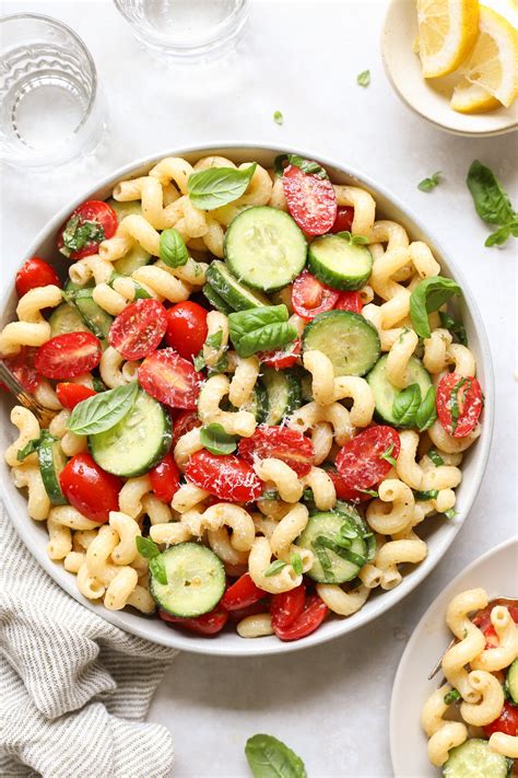 Minute Cucumber Tomato Pasta Salad The Natural Nurturer