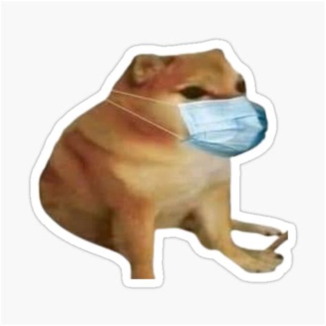 "Dog Wearing Mask Meme Sticker Pack" Sticker for Sale by troengg ...