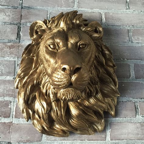 Any Color Or Bronze Large African Lion Head Wall Mount