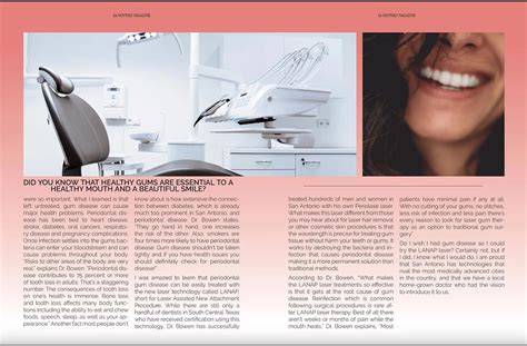 Dr Bowen Featured In Sa Monthly Magazine San Antonio Dentist Dr