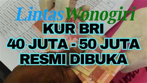 Pinjaman KUR BRI 2024 Resmi Di Buka Untuk Limit 40 Juta 50 Juta