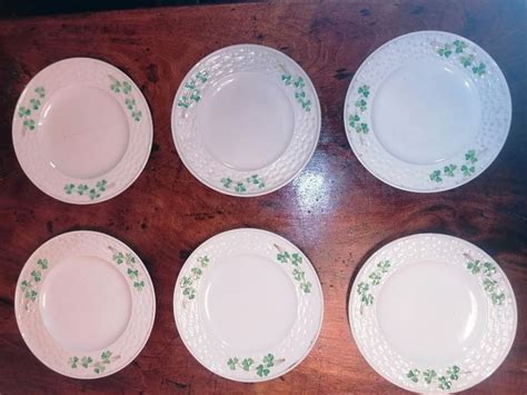 Antique Belleek Shamrock Ware Plates For Sale In Cashel Tipperary From