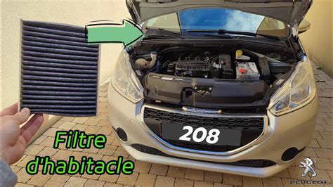 CHANGER LE FILTRE D HABITACLE POLLEN SUR PEUGEOT 208 2008 CITROËN